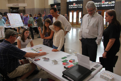 Demonstration of Gnomon deck
              during Family Day, Bridges 2024